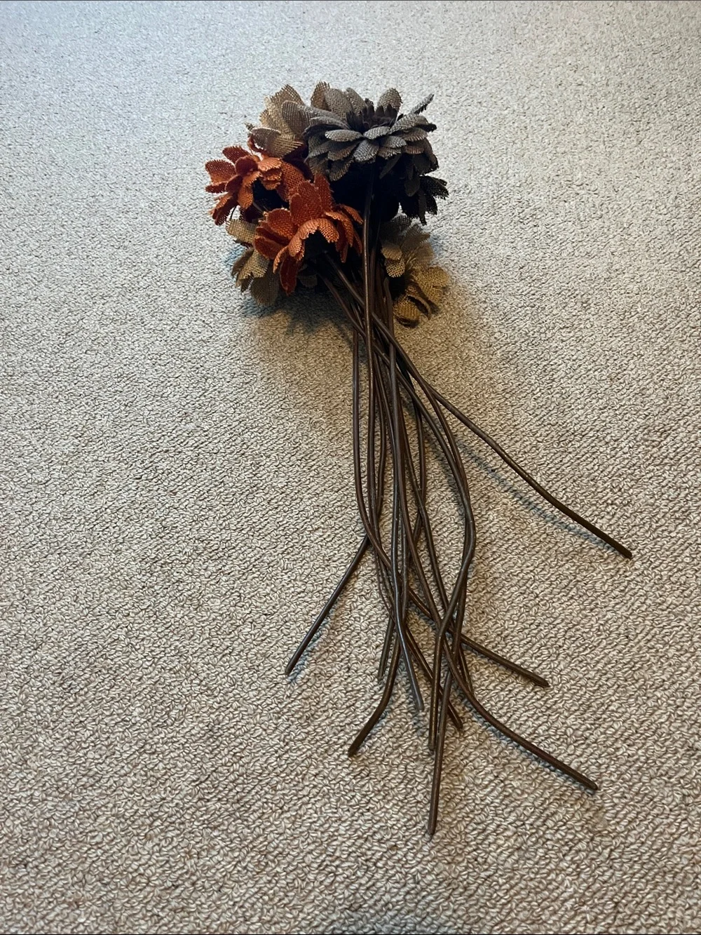 Farmhouse Faux Floral Burlap Flowers Fall